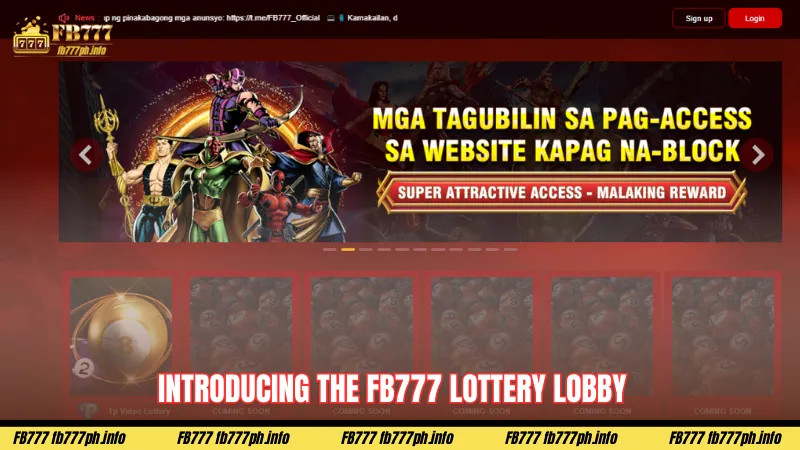 Introducing the FB777 lottery lobby