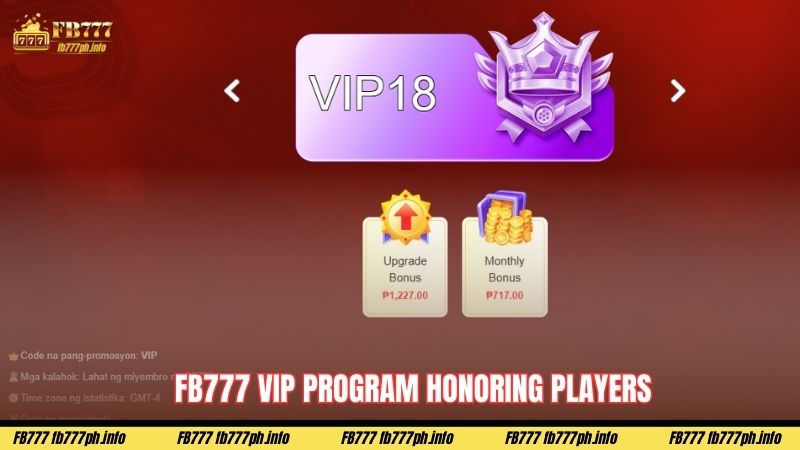 FB777 VIP program honoring players