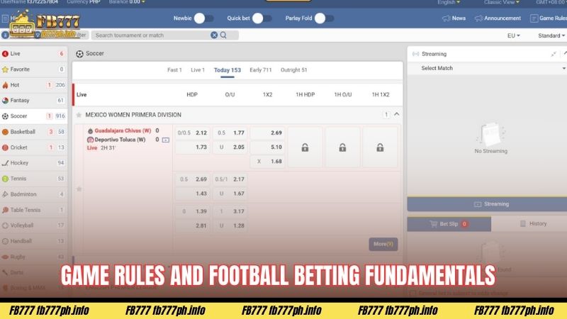 Game rules and Football betting fundamentals