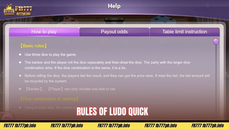 Rules of Ludo Quick