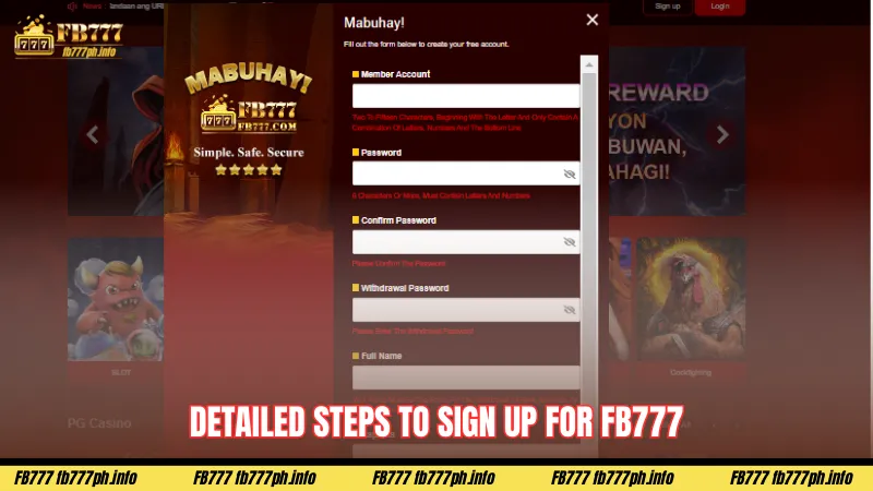 Detailed Steps to Sign Up for FB777