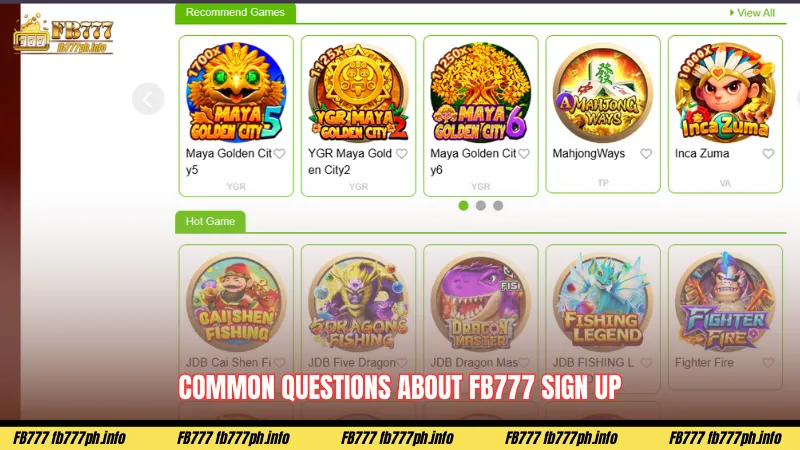 Common Questions About FB777 Sign Up