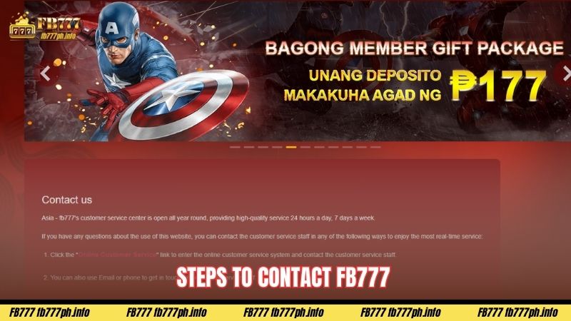 Steps to contact FB777